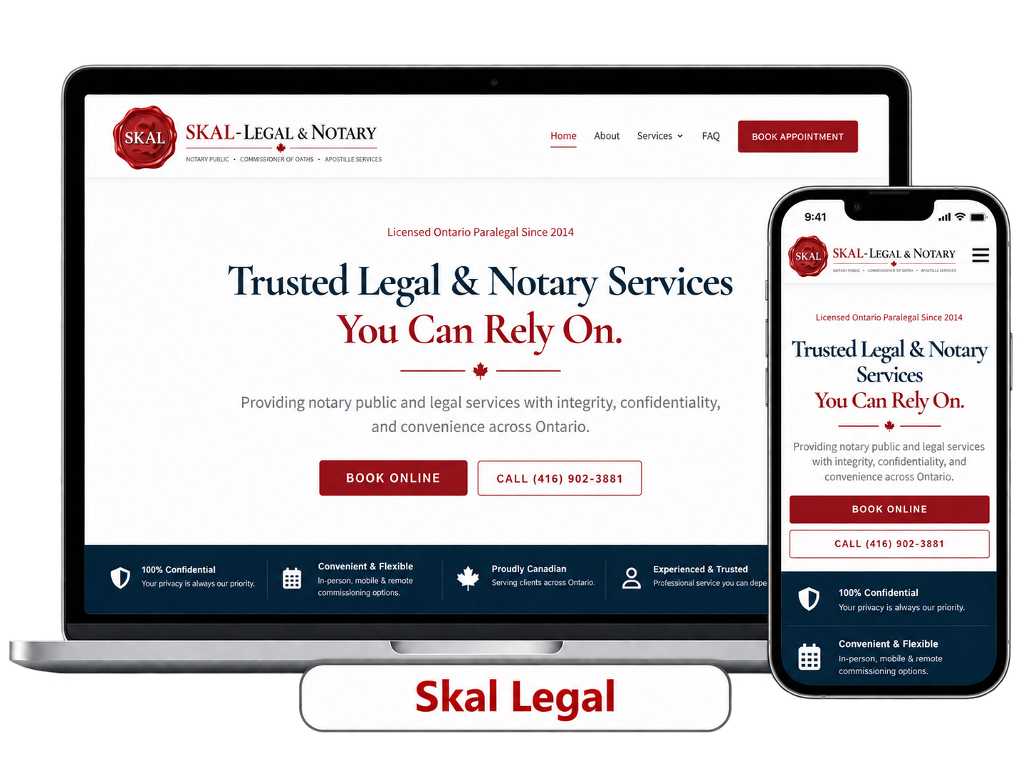 Skal Legal responsive website project by DotConnex