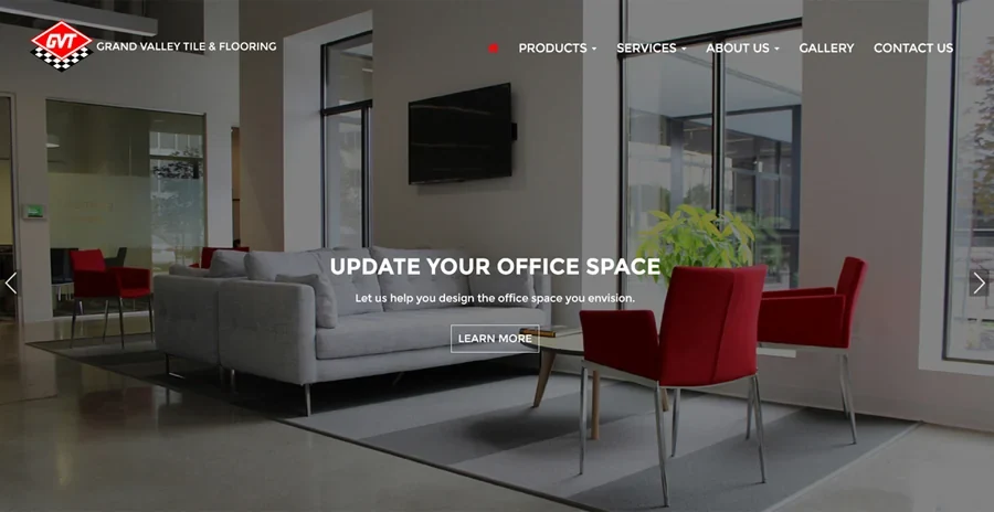 Grand Valley Tile website project by DotConnex