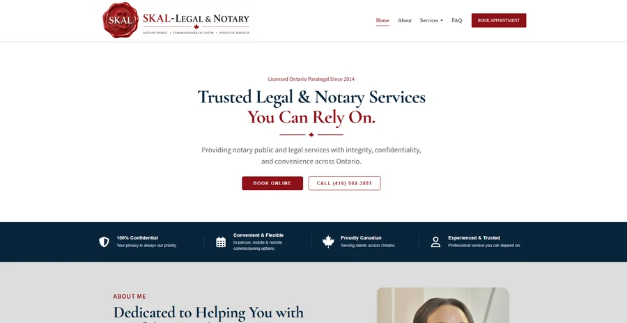 Skal Legal website project by DotConnex